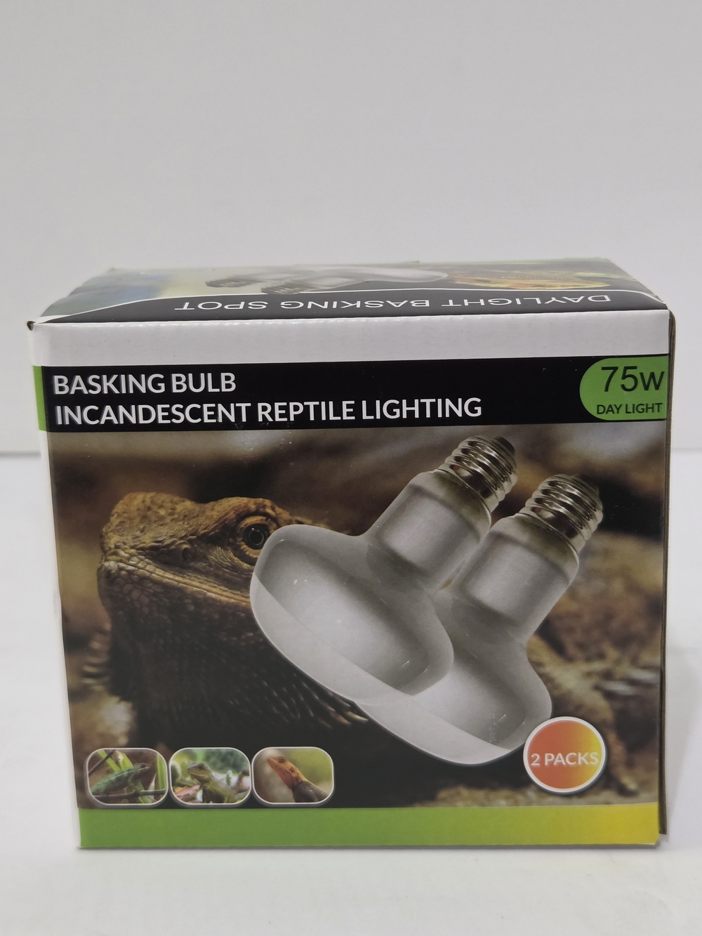 2-Pack 75W 3000H Reptile Heat Lamp Bulb With E26 Socket UVA Basking Light New
